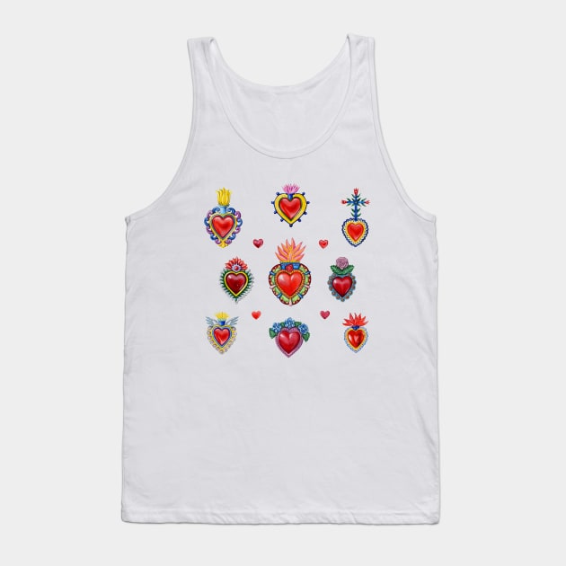 Mexican Sacred Hearts Tank Top by Colette